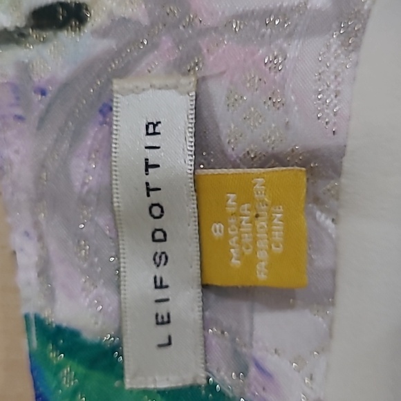 Leifsdottir Women's Size 8 Multicolor Patterned Top - Picture 3 of 9